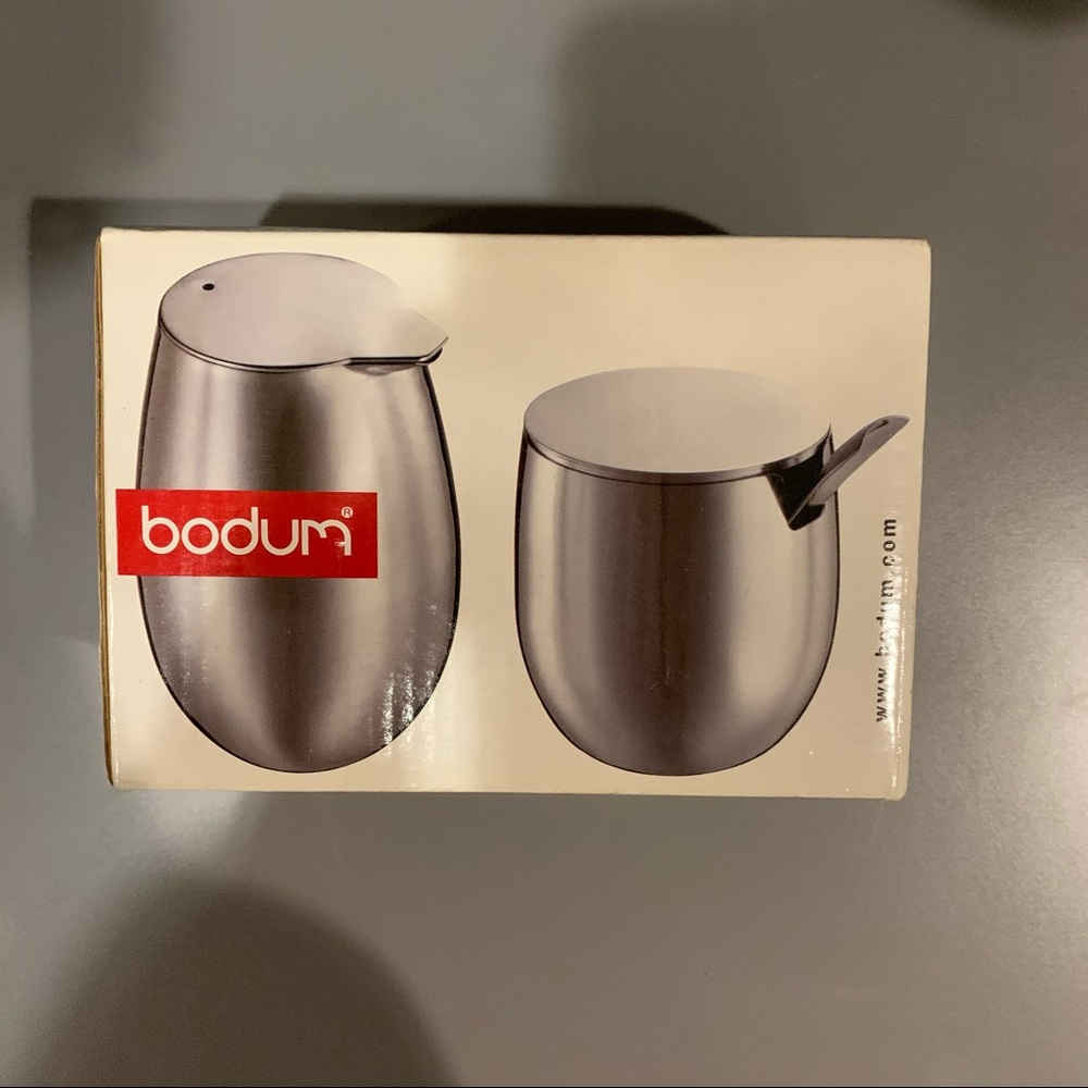 Bodum Stainless-Steel Sugar and Creamer Set
